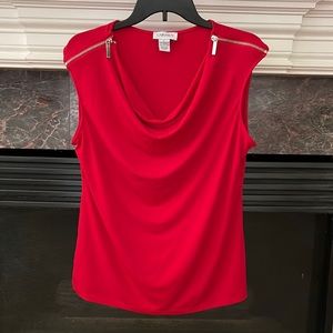 Carmen Marc Valvo Red Sleeveless Women’s Top Size Large
